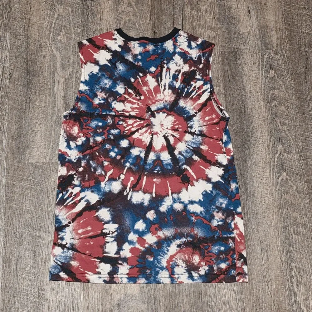 Patriotic Tank Top Summer Youth Crew Neck Sleeveless XL (14-16) Reds White Blue